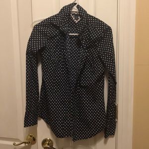 Tommy Hilfiger Navy Button Down Top